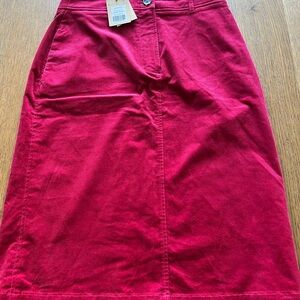Boden Red Pencil Skirt